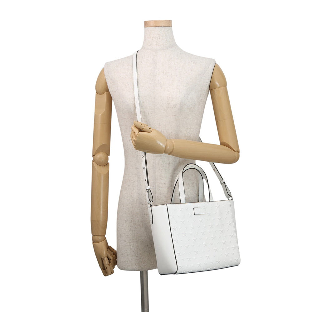 JIMMY CHOO Pegasus S 2WAY Bag White221PEGASI/S TOTE.WIQ Patent Leather