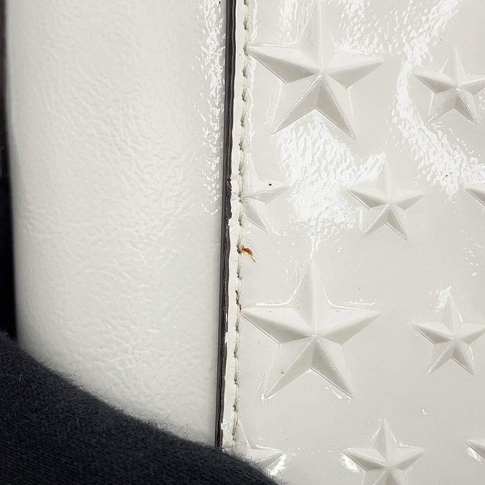 JIMMY CHOO Pegasus S 2WAY Bag White221PEGASI/S TOTE.WIQ Patent Leather