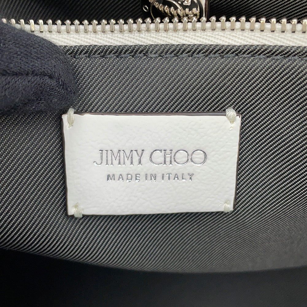 JIMMY CHOO Pegasus S 2WAY Bag White221PEGASI/S TOTE.WIQ Patent Leather