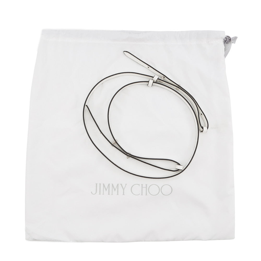 JIMMY CHOO Pegasus S 2WAY Bag White221PEGASI/S TOTE.WIQ Patent Leather