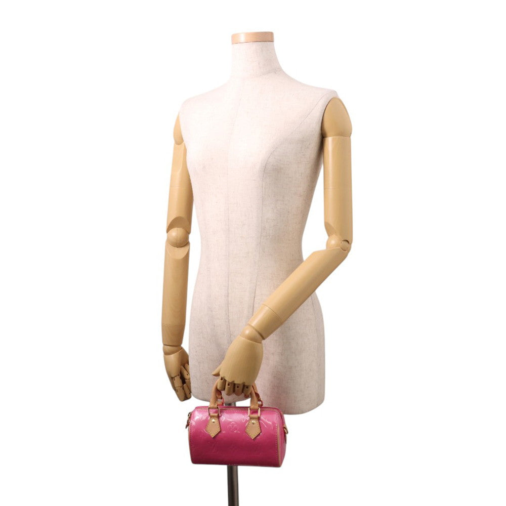 LOUIS VUITTON LVRemix Collection Nano Speedy Neon PinkM83273 Monogram Vernis Leather