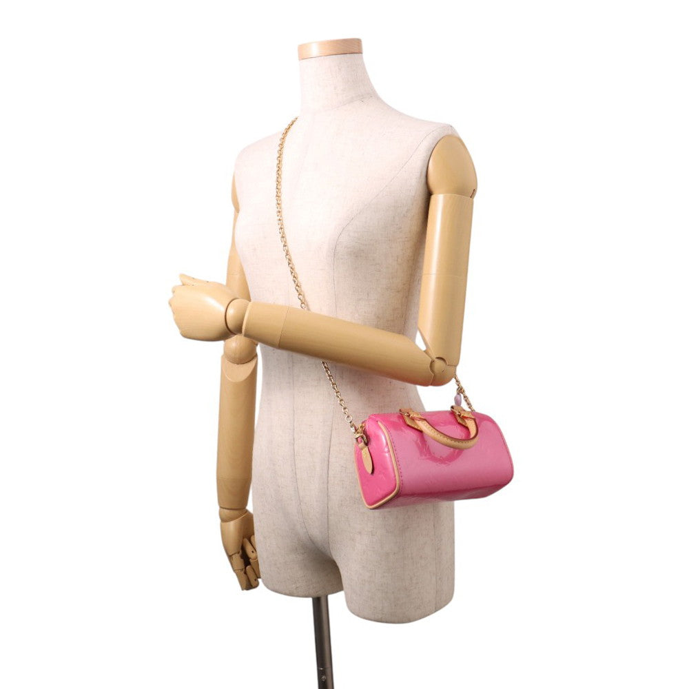 LOUIS VUITTON LVRemix Collection Nano Speedy Neon PinkM83273 Monogram Vernis Leather
