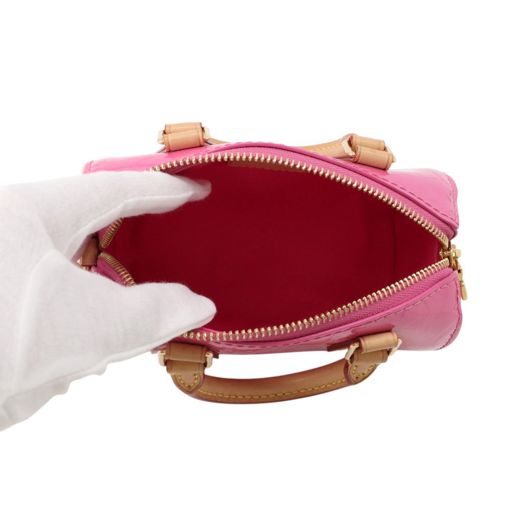 LOUIS VUITTON LVRemix Collection Nano Speedy Neon PinkM83273 Monogram Vernis Leather