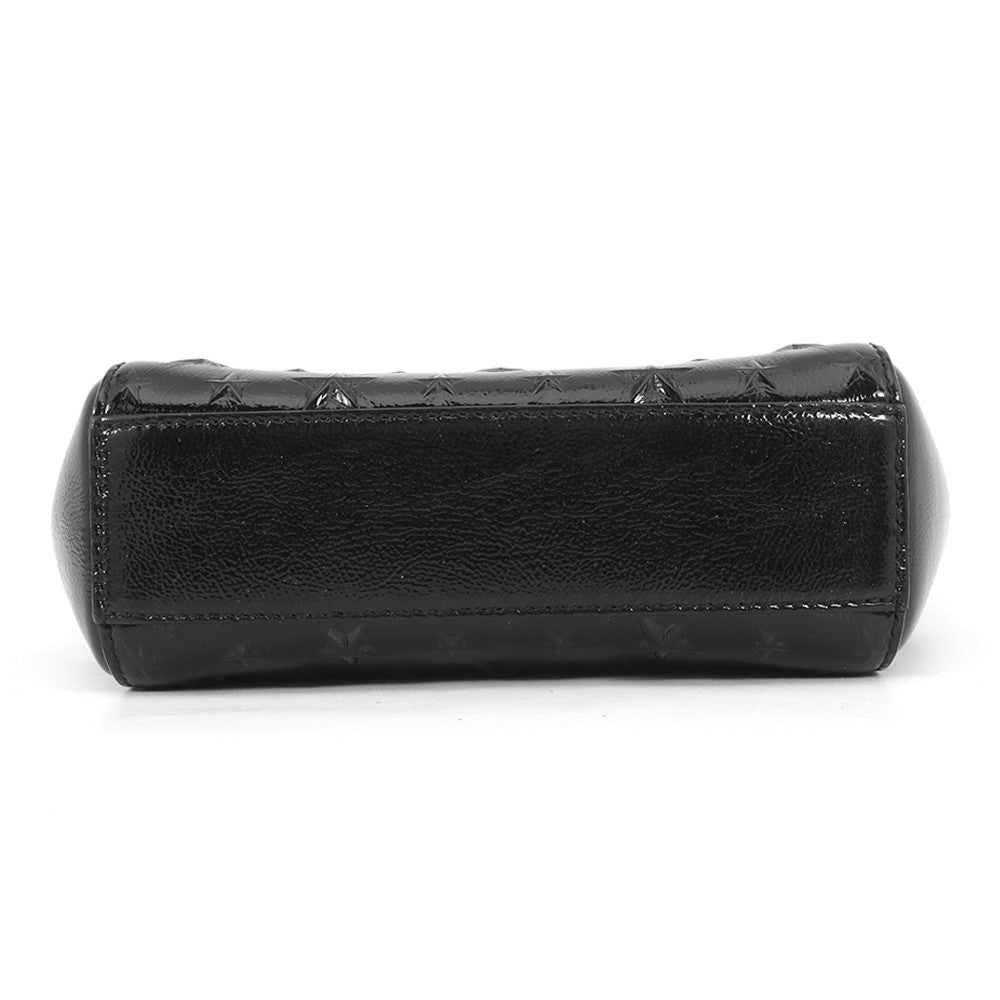 JIMMY CHOO Pegasus Star Embossed 2-Way Bag Black Patent Leather Size Mini