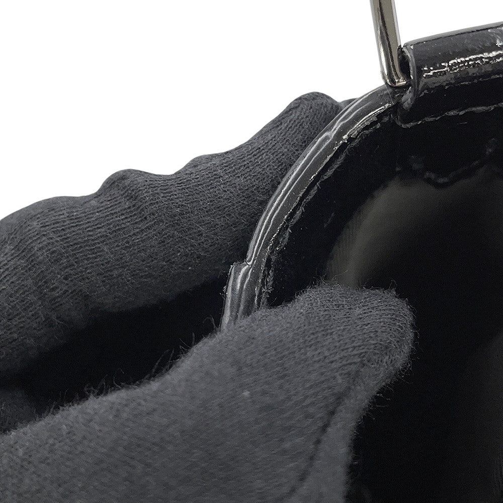 JIMMY CHOO Pegasus Star Embossed 2-Way Bag Black Patent Leather Size Mini