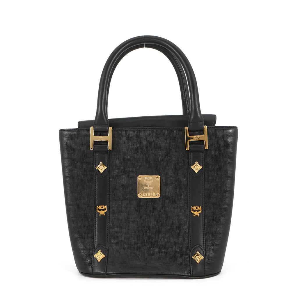 MCM Handbag Black Leather