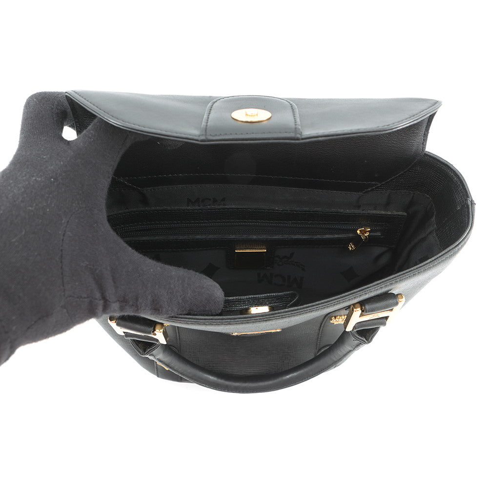 MCM Handbag Black Leather