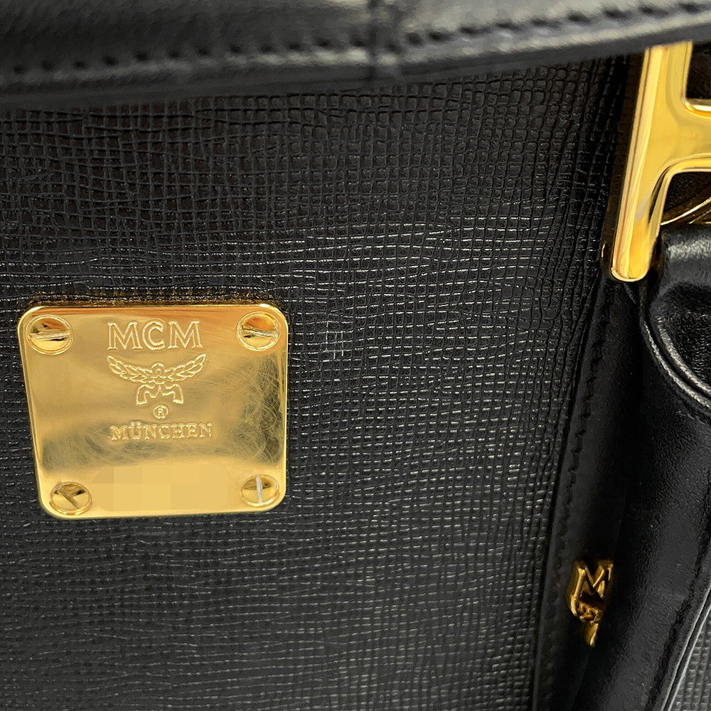MCM Handbag Black Leather