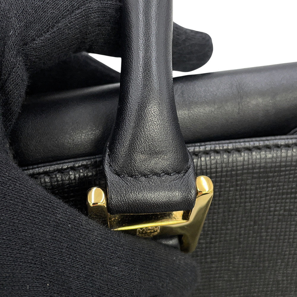 MCM Handbag Black Leather