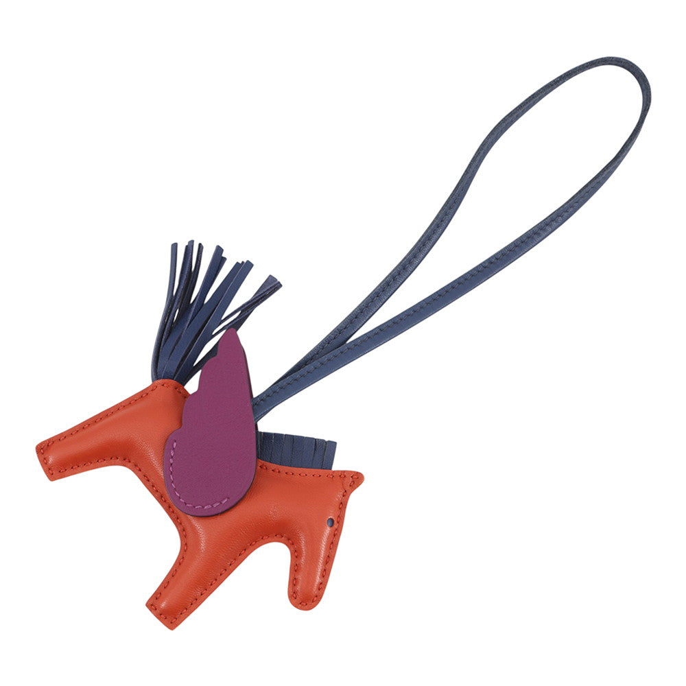HERMES Rodeo Pegasus Cornelian/Blue Sapphire/Anemone Lambskin Size PM