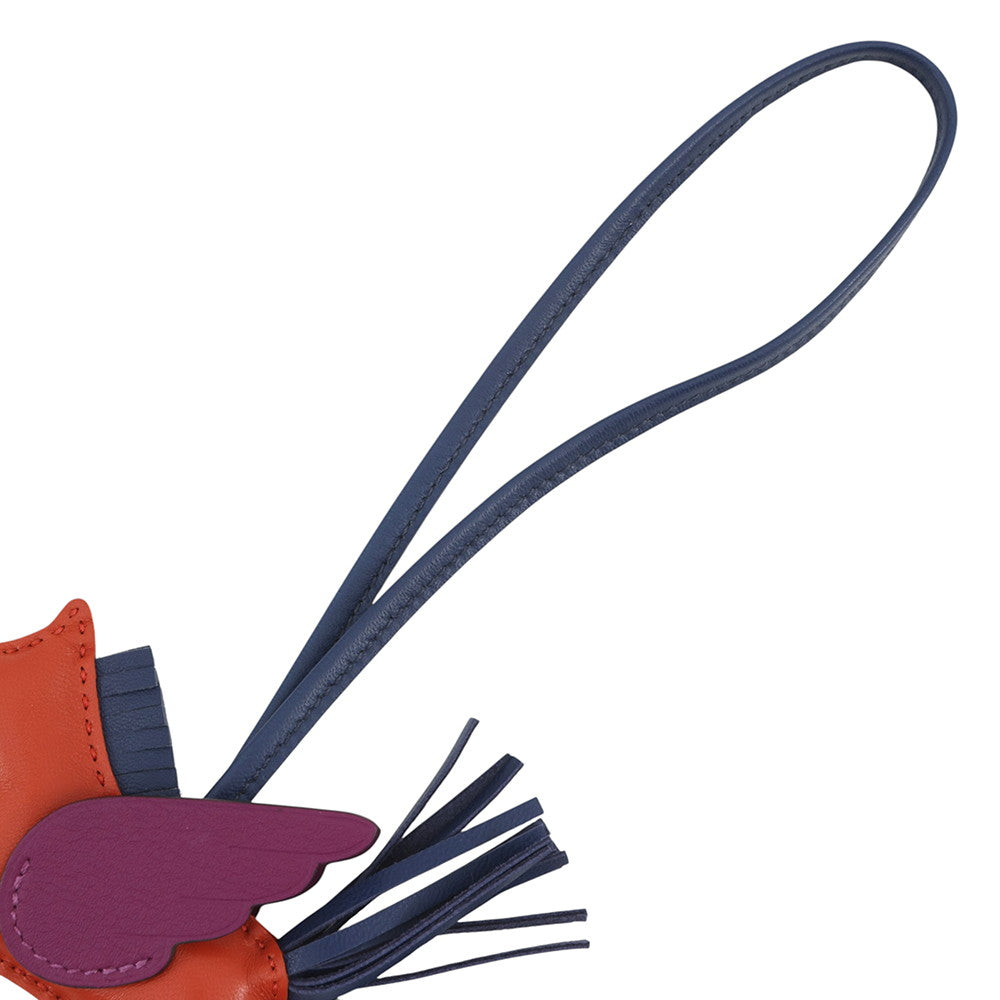 HERMES Rodeo Pegasus Cornelian/Blue Sapphire/Anemone Lambskin Size PM