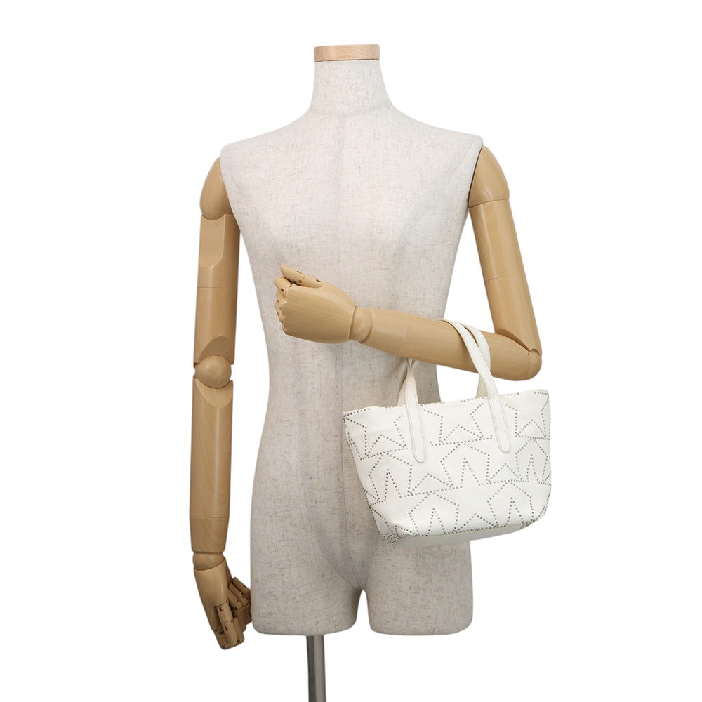 JIMMY CHOO Sophia S Studded 2WAY Bag White Leather