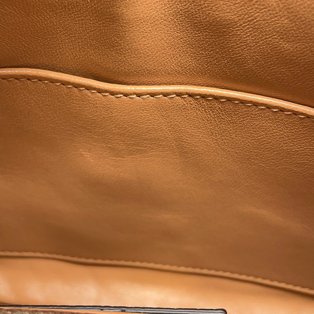 GUCCI Jackie 1961 MUSIC IS MINE Shoulder Bag Brown/Multicolor636706 Canvas Leather Size Small