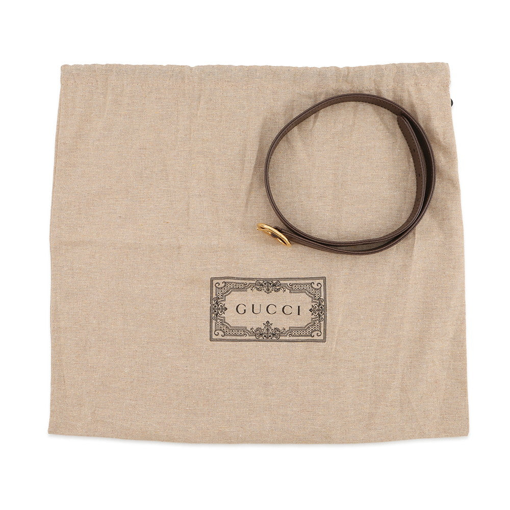 GUCCI Jackie 1961 MUSIC IS MINE Shoulder Bag Brown/Multicolor636706 Canvas Leather Size Small