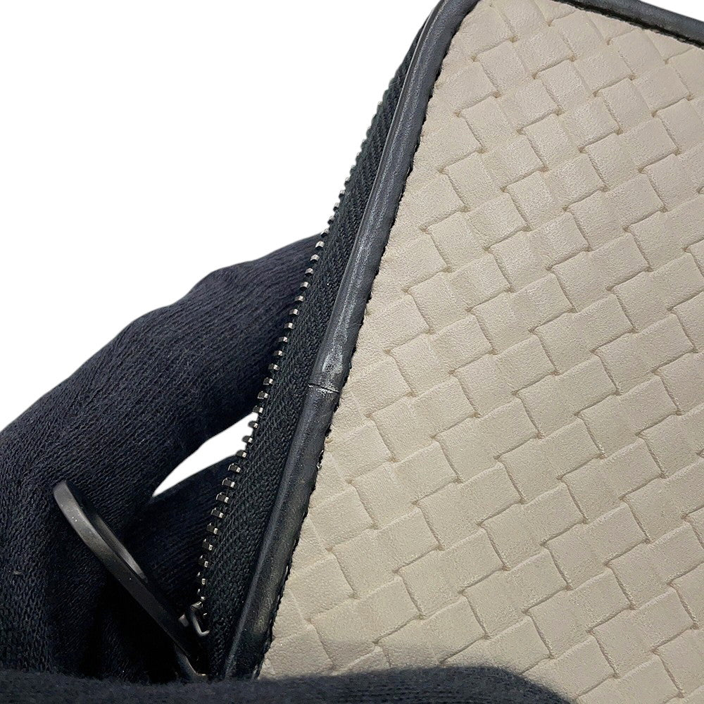 Bottega Veneta INTRECCIATO Bicolor Zip Around Long Wallet Red/Gray510643VBNV28558 Leather