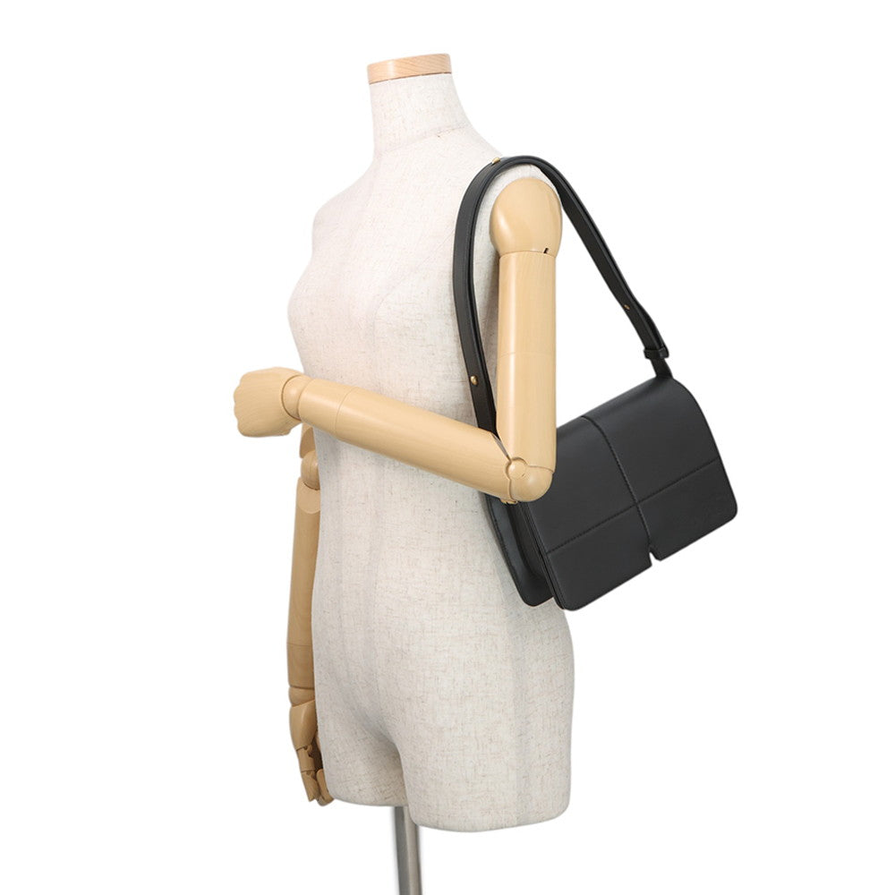 BURBERRY Snip Bag Shoulder Bag Black80889161 Smooth Calf Leather