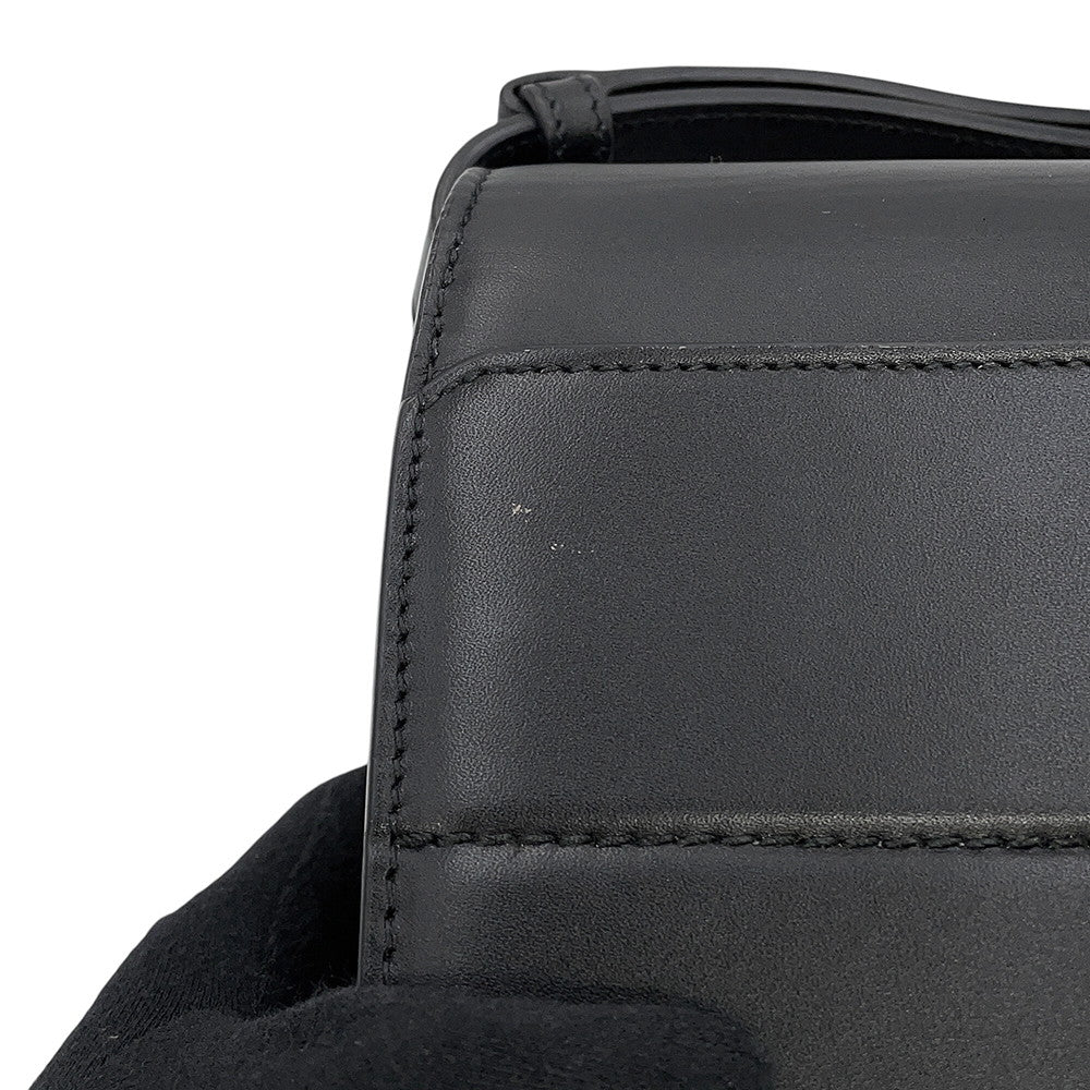 BURBERRY Snip Bag Shoulder Bag Black80889161 Smooth Calf Leather