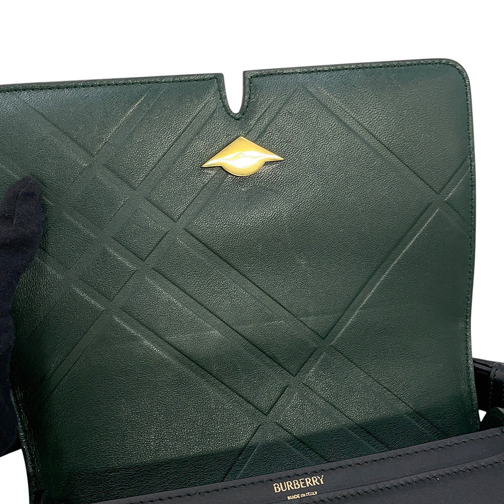 BURBERRY Snip Bag Shoulder Bag Black80889161 Smooth Calf Leather