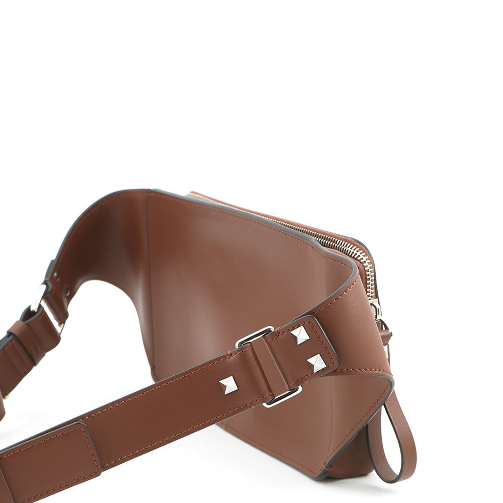 Valentino Garavani VLTN Crossbody Bag Brown Leather