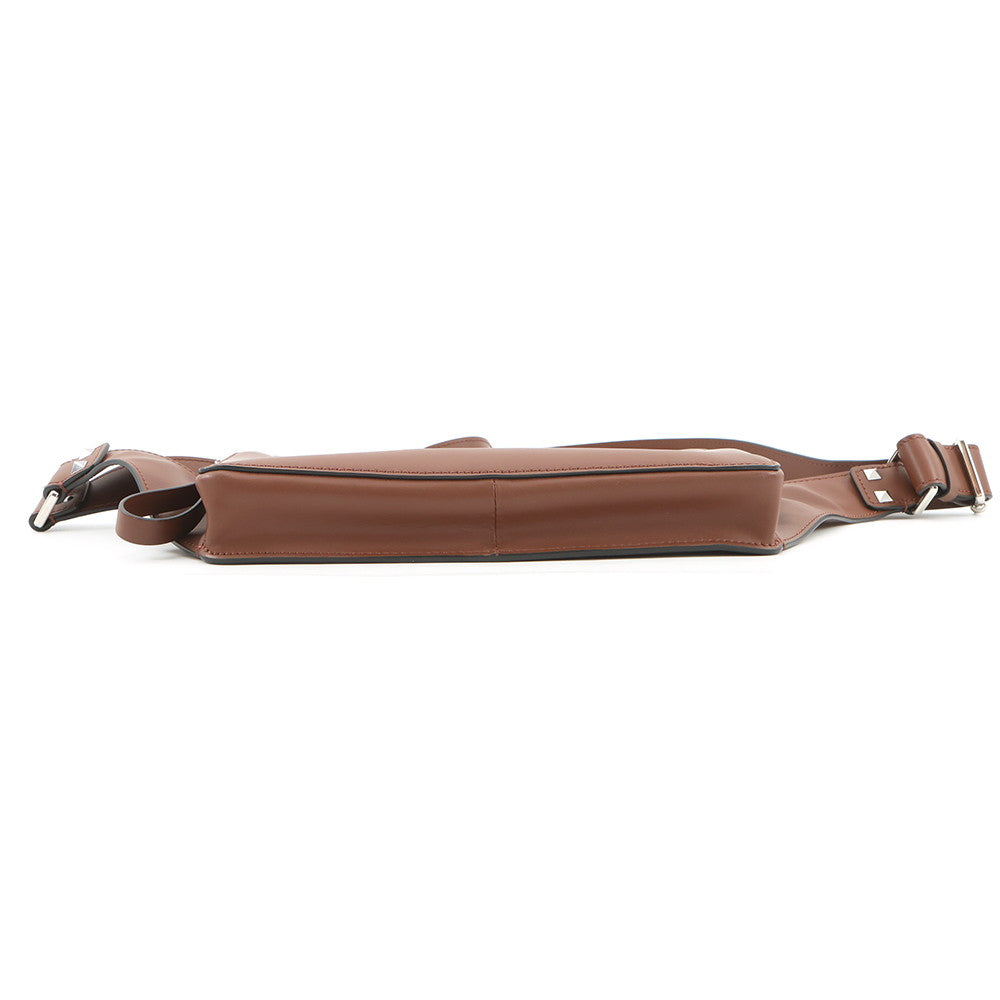 Valentino Garavani VLTN Crossbody Bag Brown Leather