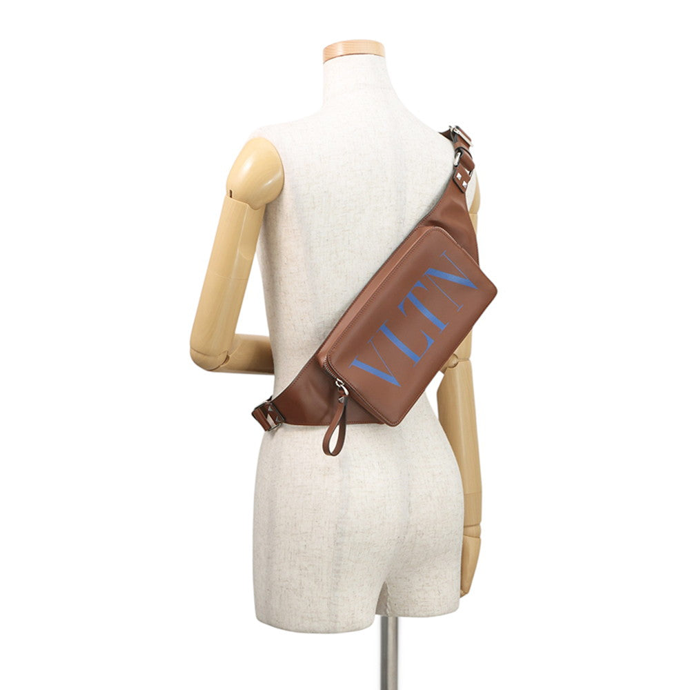 Valentino Garavani VLTN Crossbody Bag Brown Leather