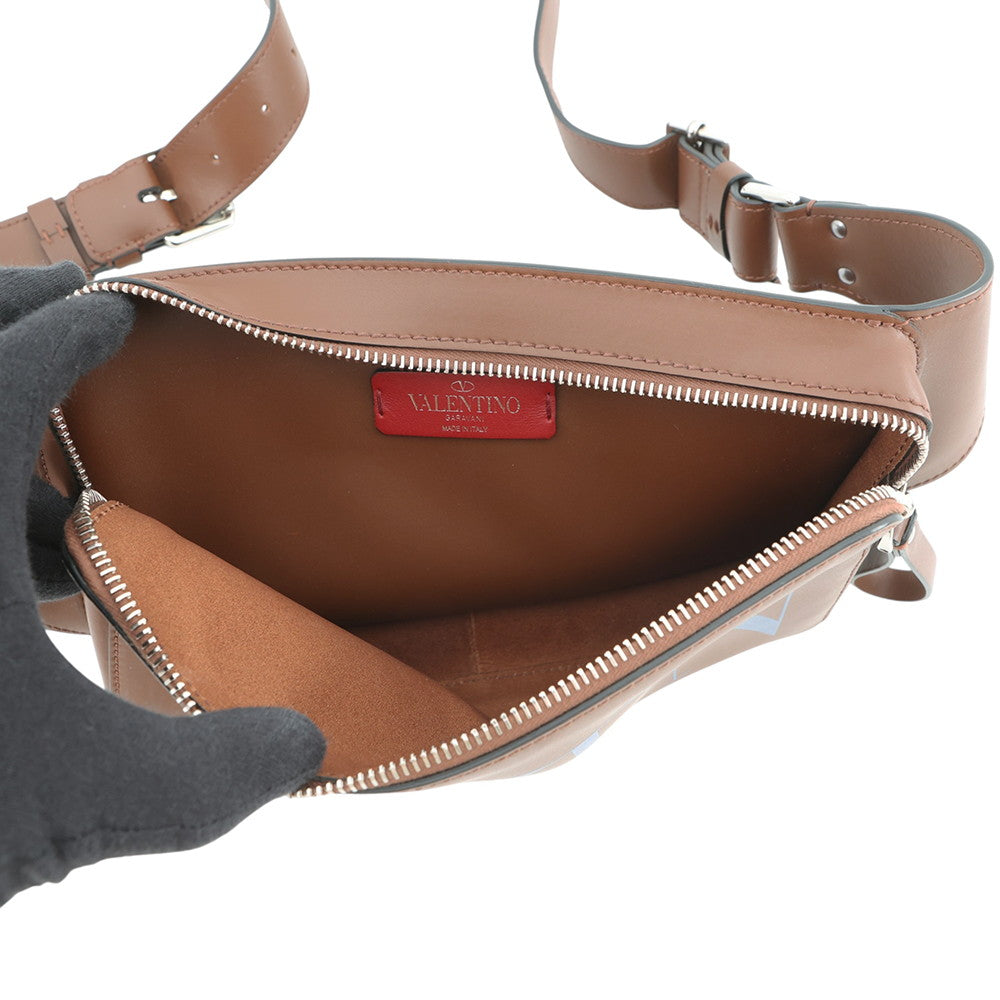 Valentino Garavani VLTN Crossbody Bag Brown Leather