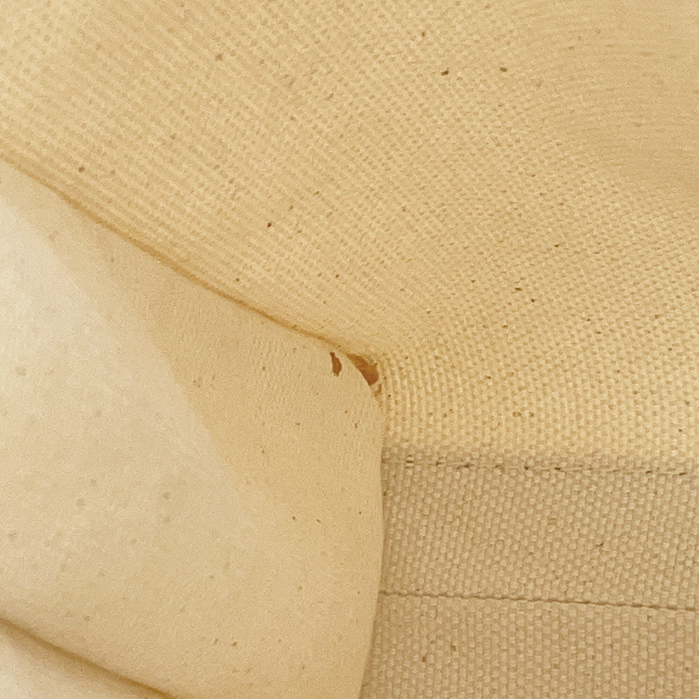 JIMMY CHOO Tote Bag Ivory/Black Canvas Leather