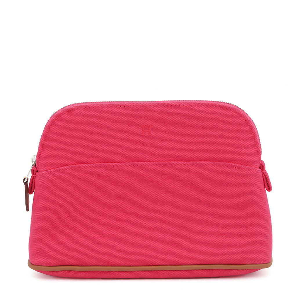 HERMES BolidePouch Hibiscus Canvas Leather Size PM