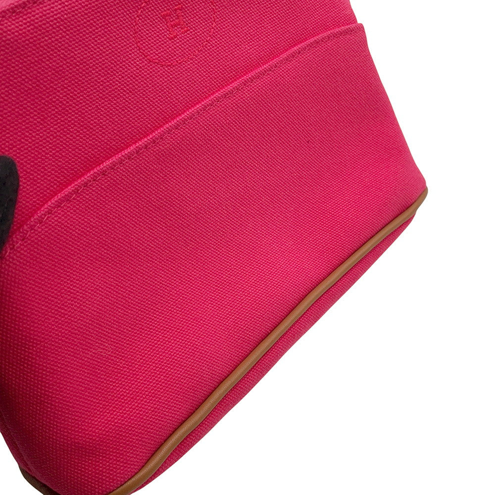 HERMES BolidePouch Hibiscus Canvas Leather Size PM