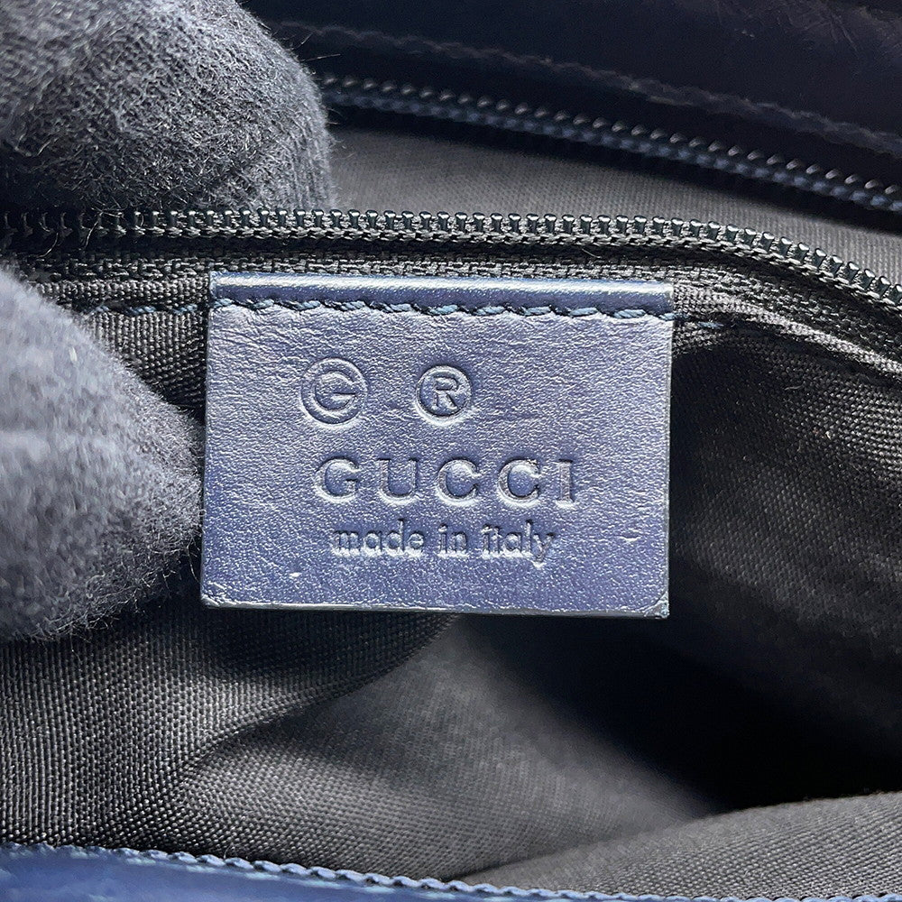 GUCCI Cherie Shoulder Bag Beige/Navy/Red388926 GG Supreme Leather