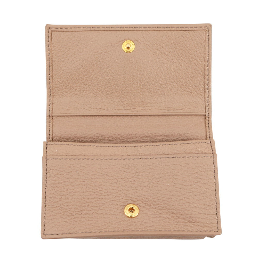 PRADA Card Case Beige1MC122 Leather