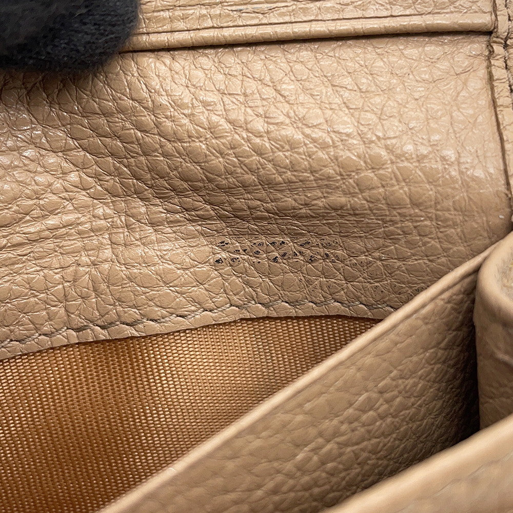 PRADA Card Case Beige1MC122 Leather