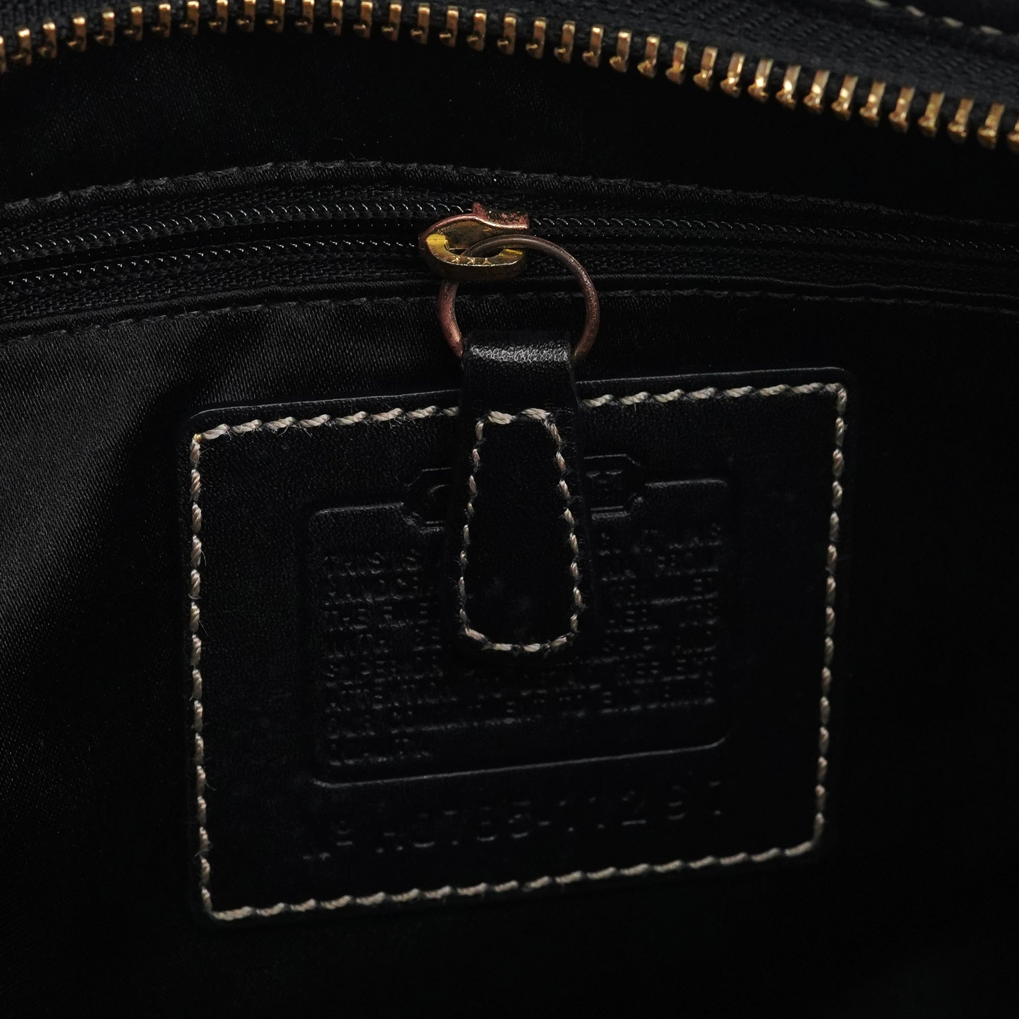 11297 Grey Black Signature Canvas Ergo Hobo Bag