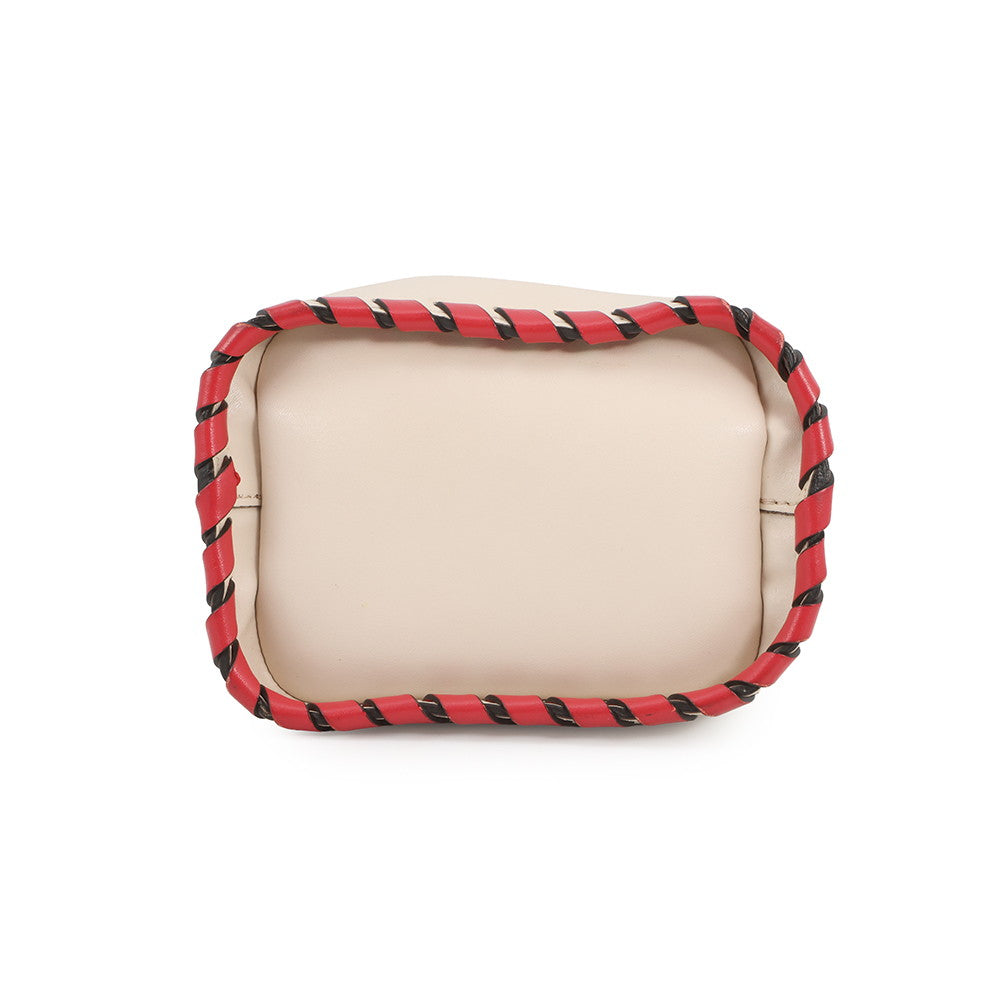FENDI Mini Montresor 2WAY Bag Ivory/Red8BS010 Leather