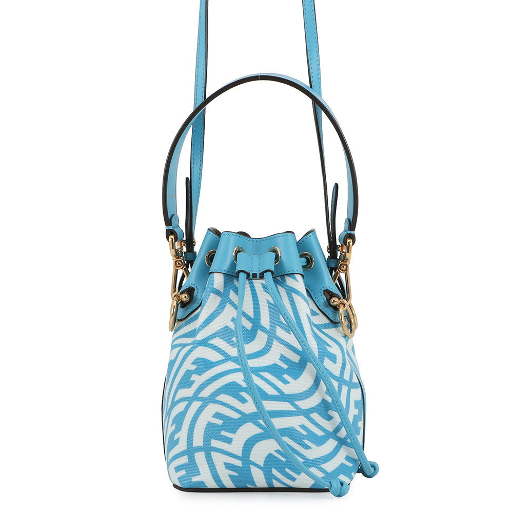 FENDI Mini Montresor 2WAY Bag Blue/White8BS010 PVC Leather