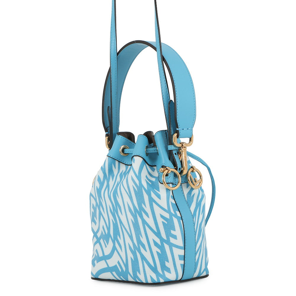 FENDI Mini Montresor 2WAY Bag Blue/White8BS010 PVC Leather