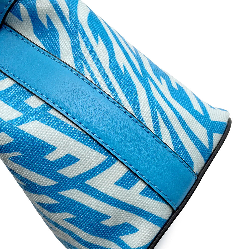 FENDI Mini Montresor 2WAY Bag Blue/White8BS010 PVC Leather