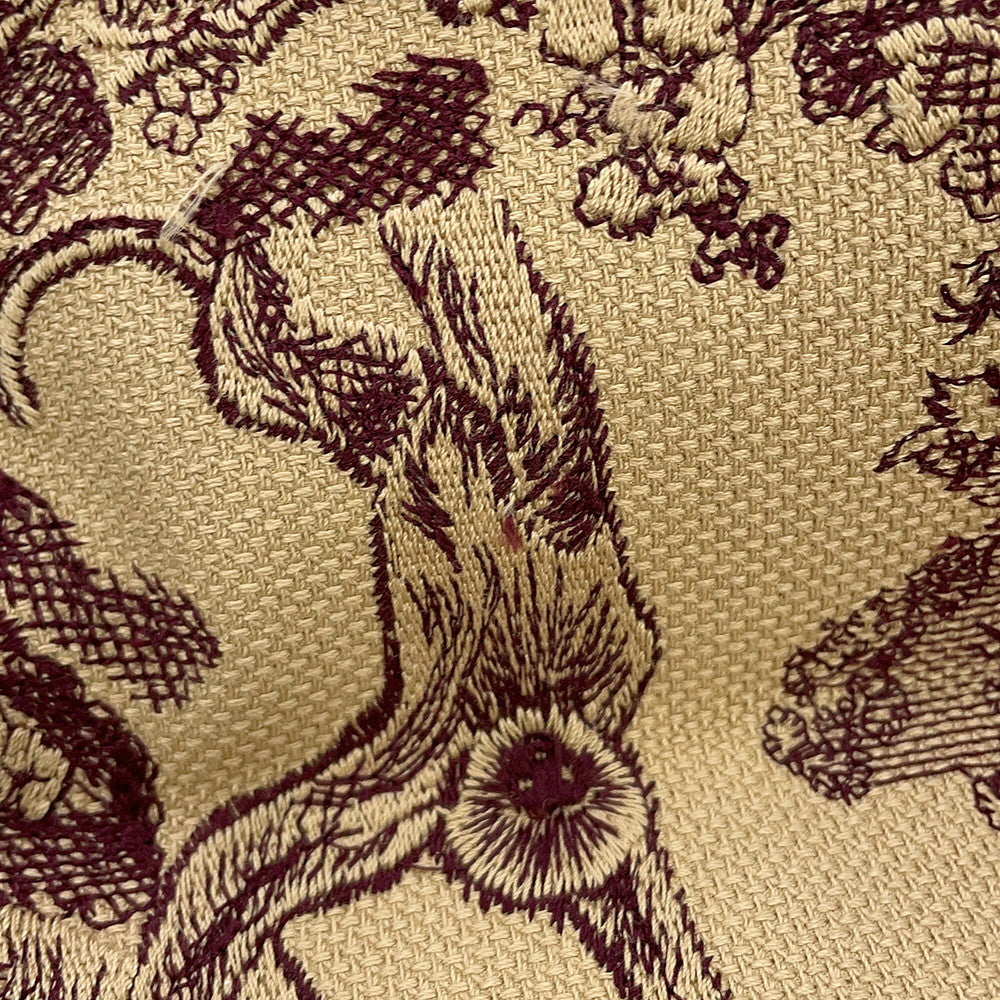 Dior Toile de Jouy Embroidery Book Tote Beige/BurgundyM1286ZTDT_M974 Canvas Size Large
