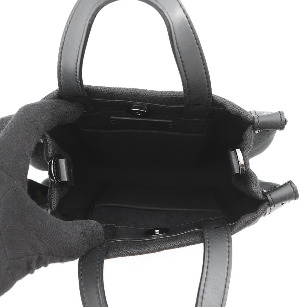 Valentino Garavani VLTN Lock Studded 2-Way Bag Black/White5Y2B0B78PYY_0N1 Canvas Leather