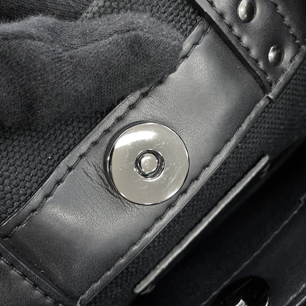 Valentino Garavani VLTN Lock Studded 2-Way Bag Black/White5Y2B0B78PYY_0N1 Canvas Leather