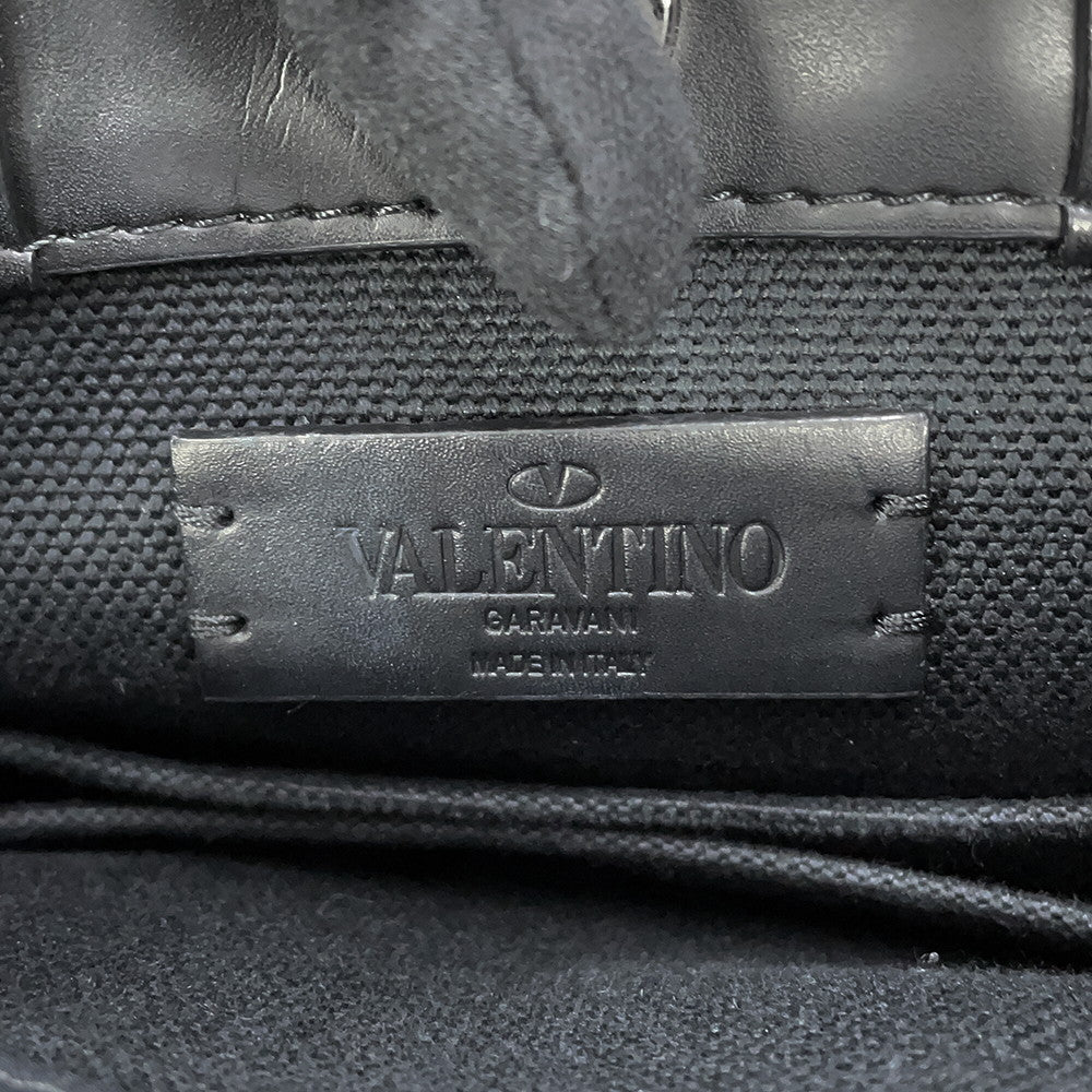 Valentino Garavani VLTN Lock Studded 2-Way Bag Black/White5Y2B0B78PYY_0N1 Canvas Leather