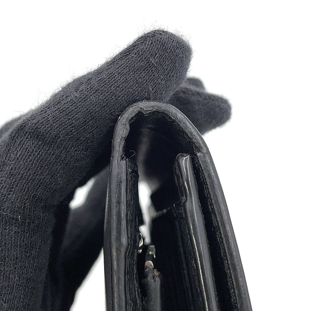 Berluti Calligraphy Long Wallet Dark Gray Leather