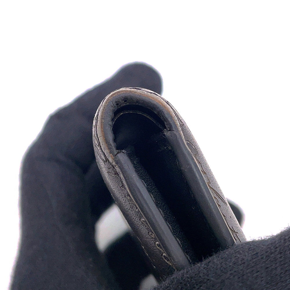 Berluti Calligraphy Bifold Wallet Dark Gray Leather