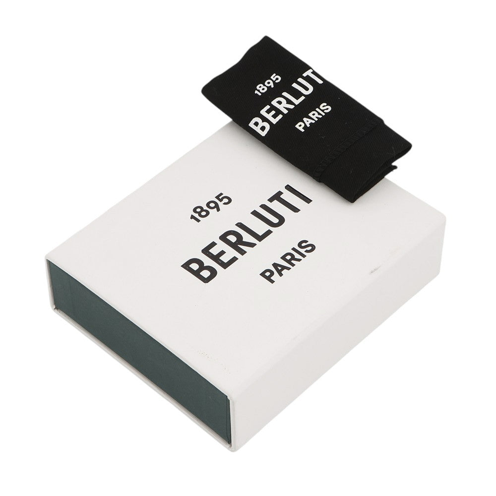 Berluti Calligraphy Bifold Wallet Dark Gray Leather