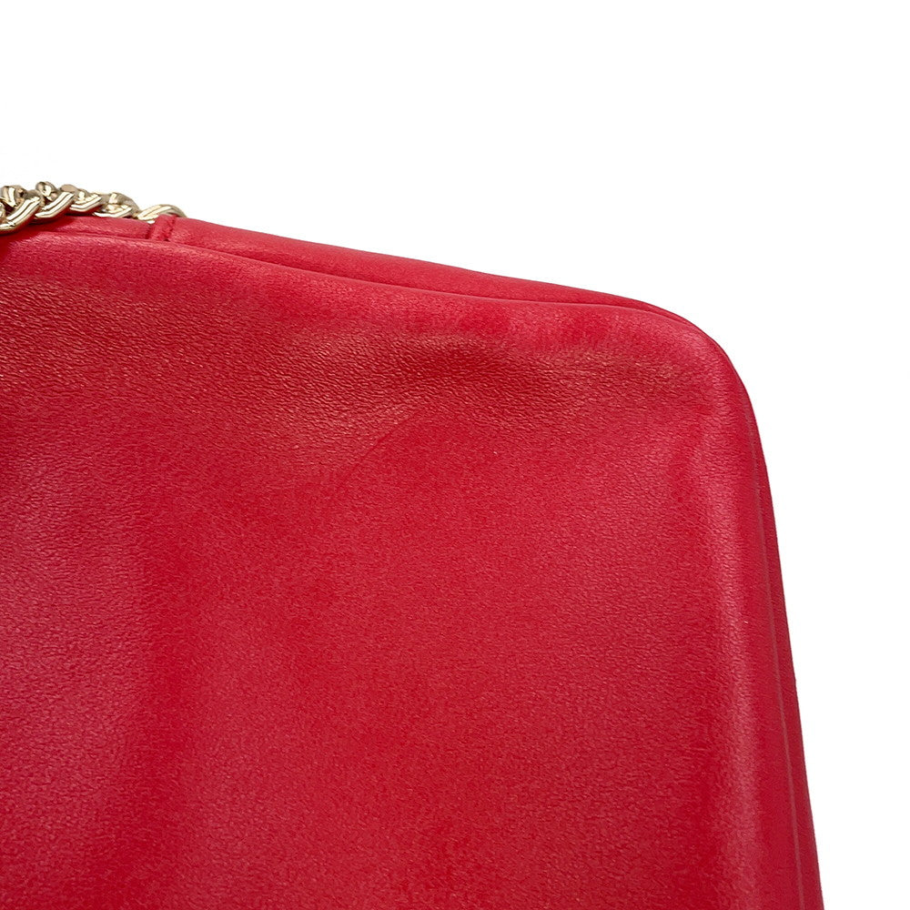 JIMMY CHOO Atini Shoulder Bag Red Leather