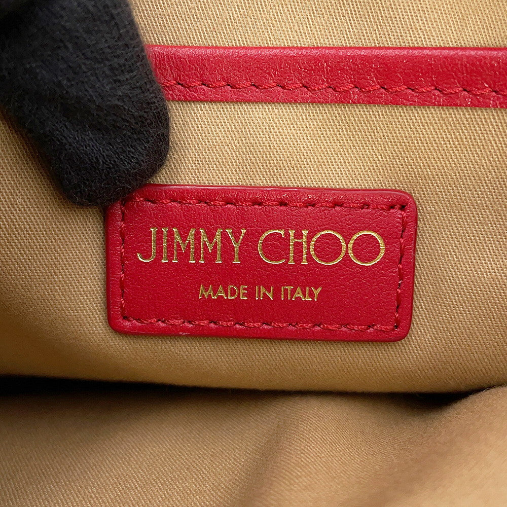 JIMMY CHOO Atini Shoulder Bag Red Leather