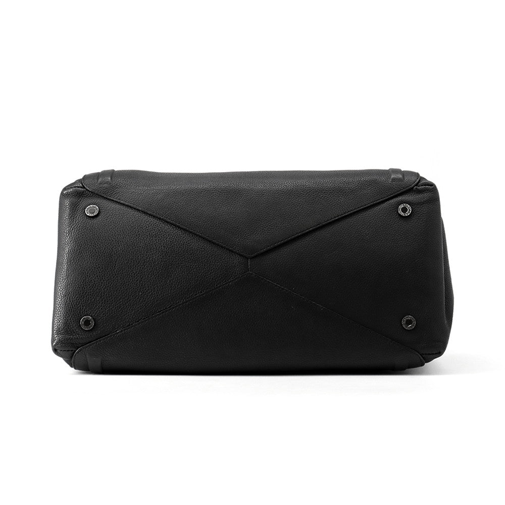 BVLGARI Tote Bag Black Leather