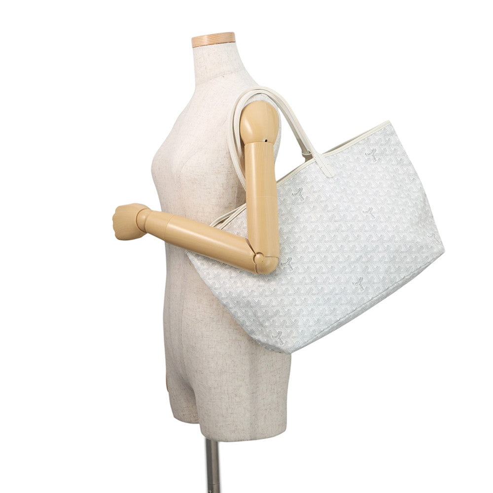 GOYARD Saint Louis WhiteSTLOUIPMLTY50CL50P PVC Leather Size PM