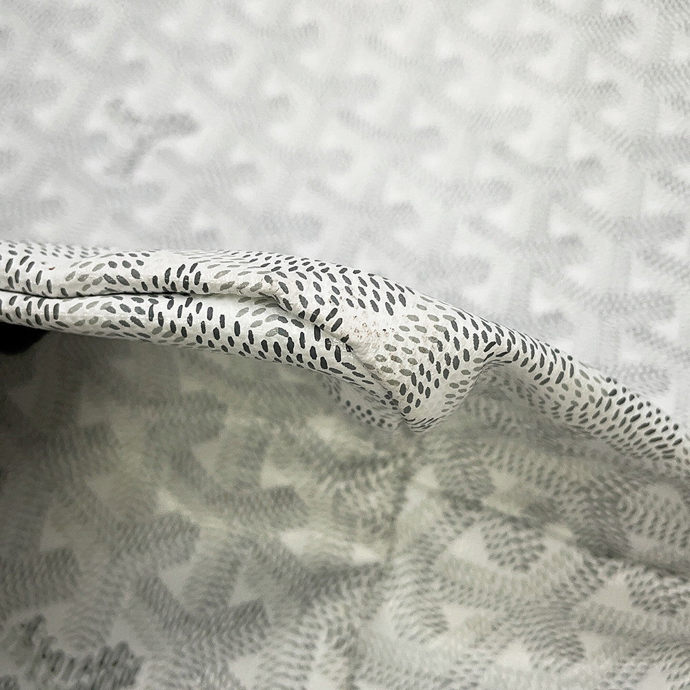GOYARD Saint Louis WhiteSTLOUIPMLTY50CL50P PVC Leather Size PM