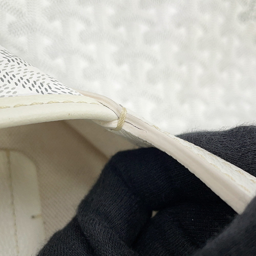 GOYARD Saint Louis WhiteSTLOUIPMLTY50CL50P PVC Leather Size PM